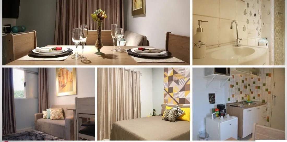 O mesmo apartamento, preparado pra receber hóspedes